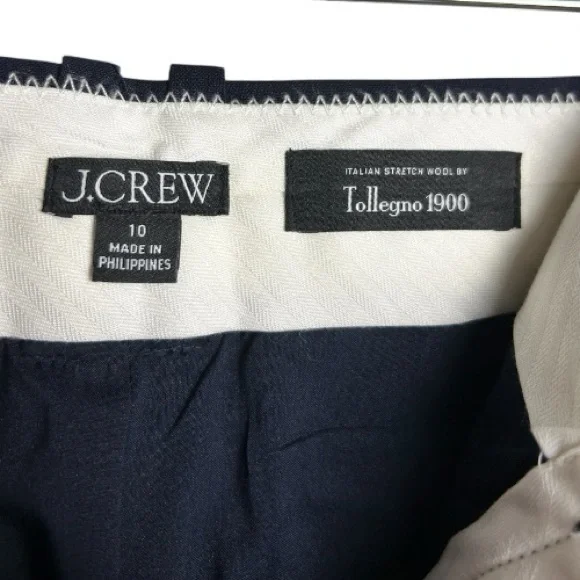 J Crew Navy Portia pant in Italian bi-stretch wool blend| size 10 - Picture 7 of 9